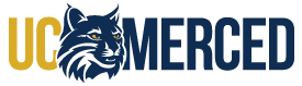 uc merced logo with rufus the bobcat